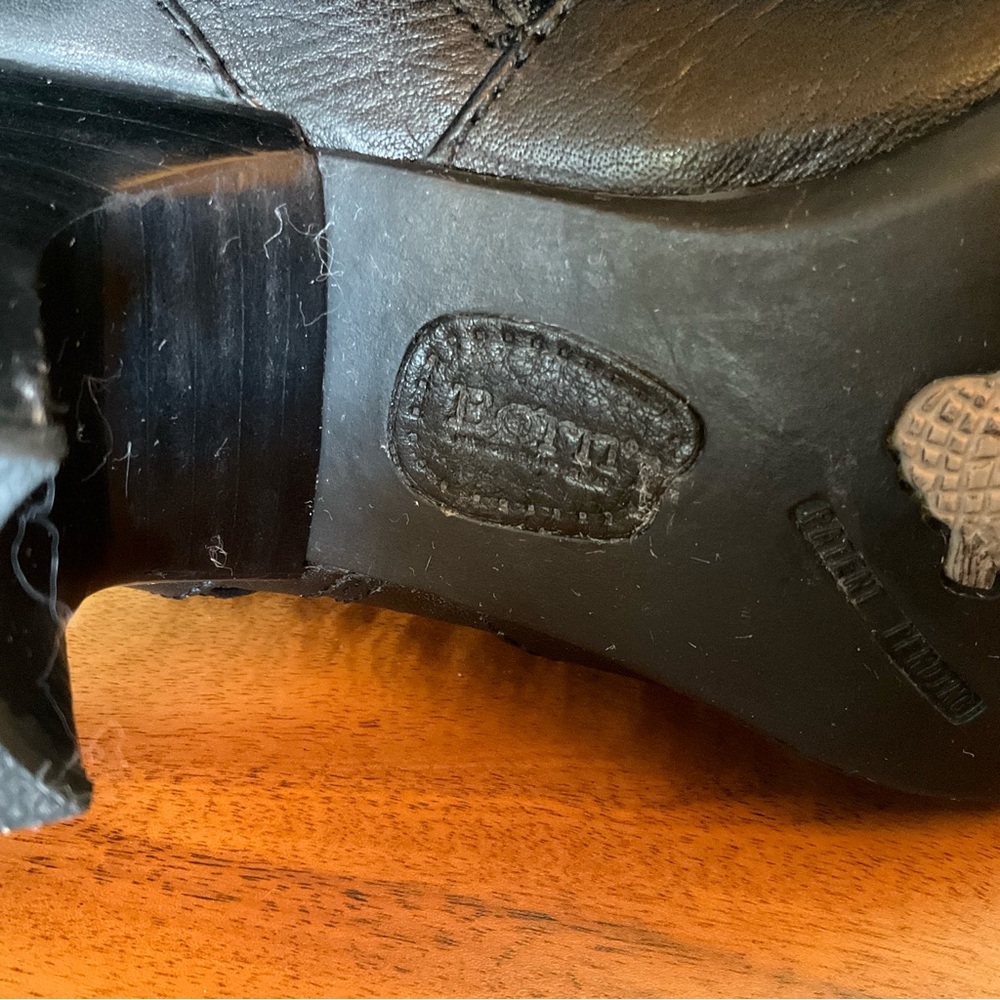 Born Mid-calf Black Leather Boots Size 10 - Picture 9 of 14